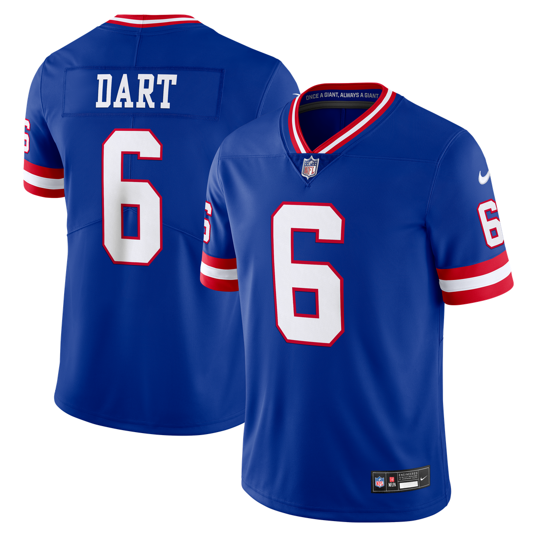 New York Giants Jaxson Dart Royal Legacy Vapor Untouchable Stitched Limited Jersey product image 1, provided for visual