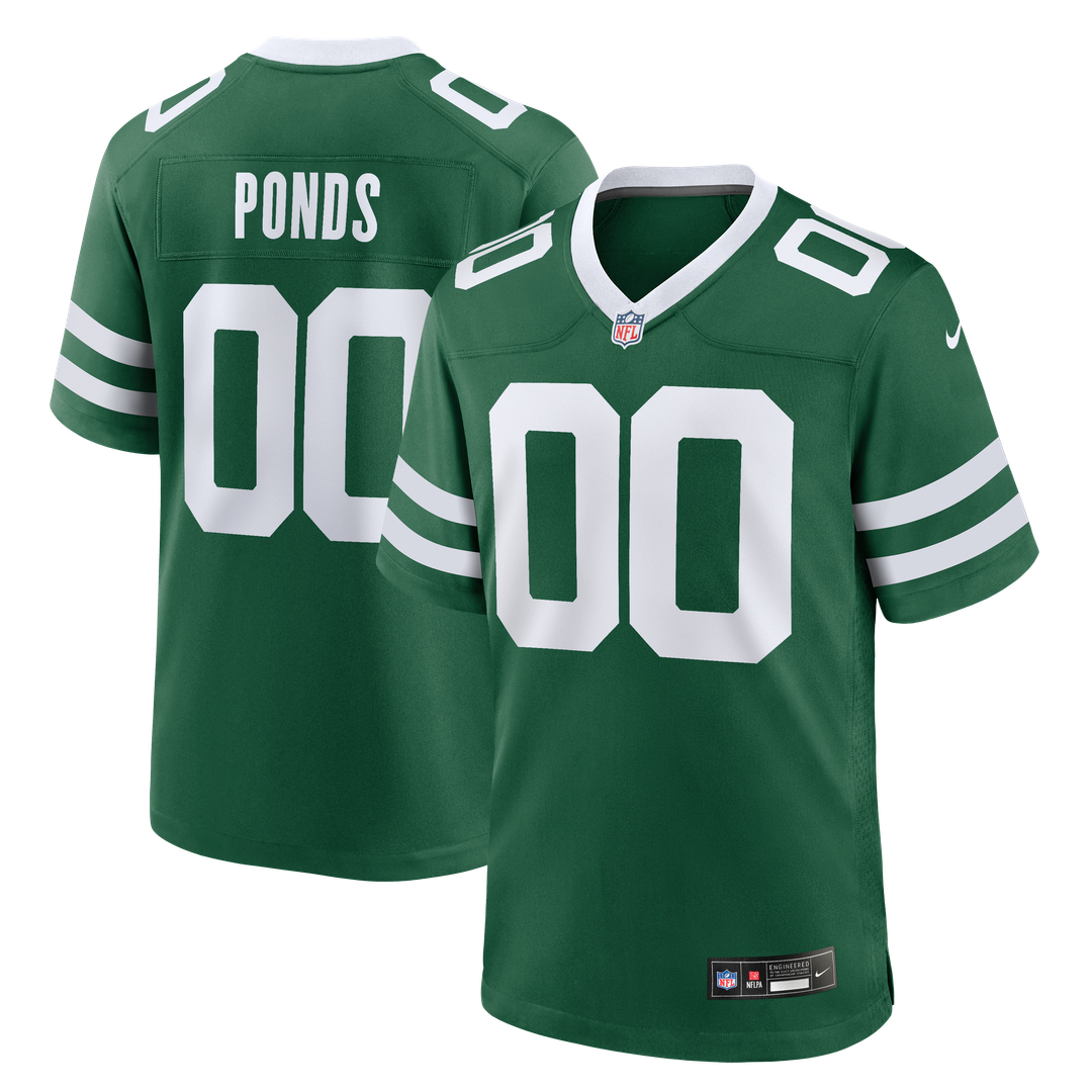 New York Jets D'Angelo Ponds Legacy Green Game Jersey product image 1, provided for visual reference and product detail