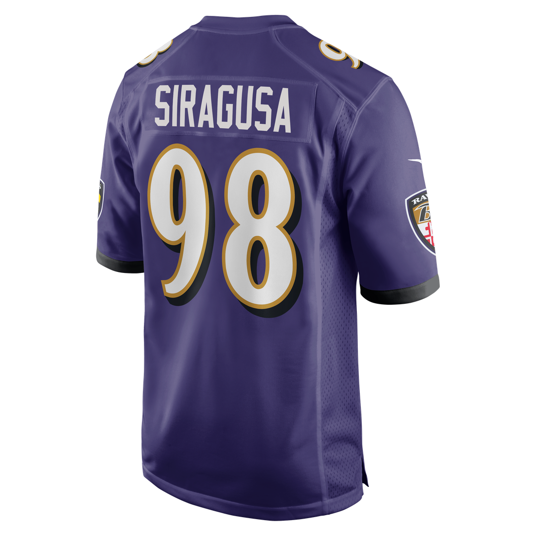 Baltimore Ravens Tony Siragusa Purple Game Retired Player Jersey product image 3, provided for visual reference and product