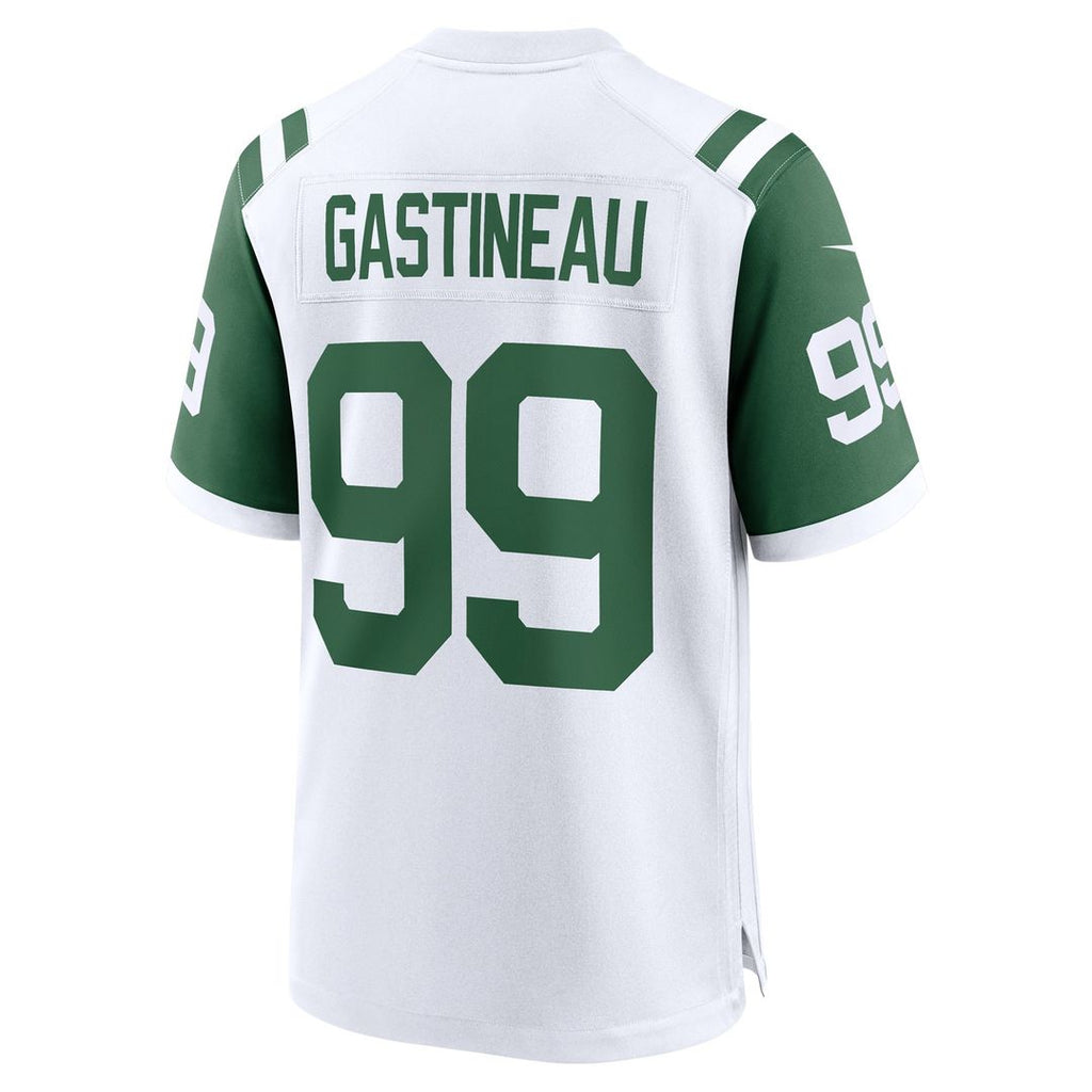 New York Jets Mark Gastineau White Retired Player Alternate Game Jersey product image 3, provided for visual reference and