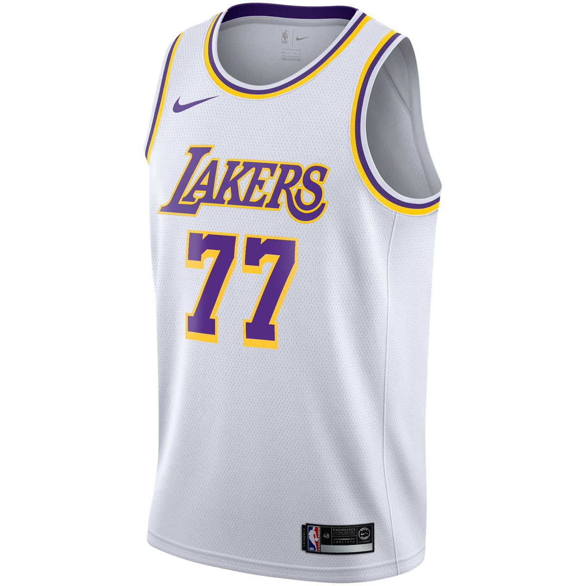Luka Dončić Los Angeles Lakers Association Edition Swingman Jersey - White - Youth product image 3, provided for visual
