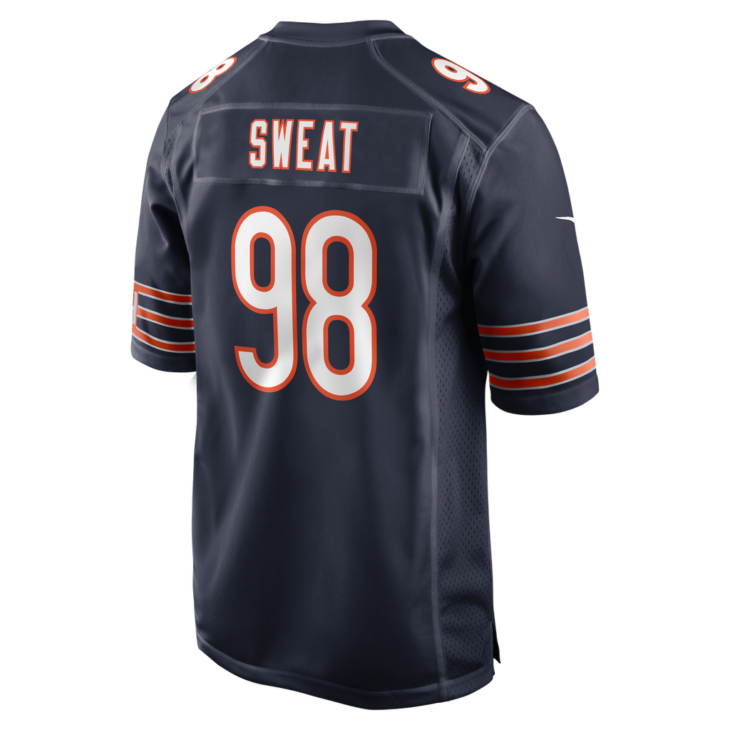 Chicago Bears Montez Sweat Navy Game Jersey product image 3, provided for visual reference and product detail review