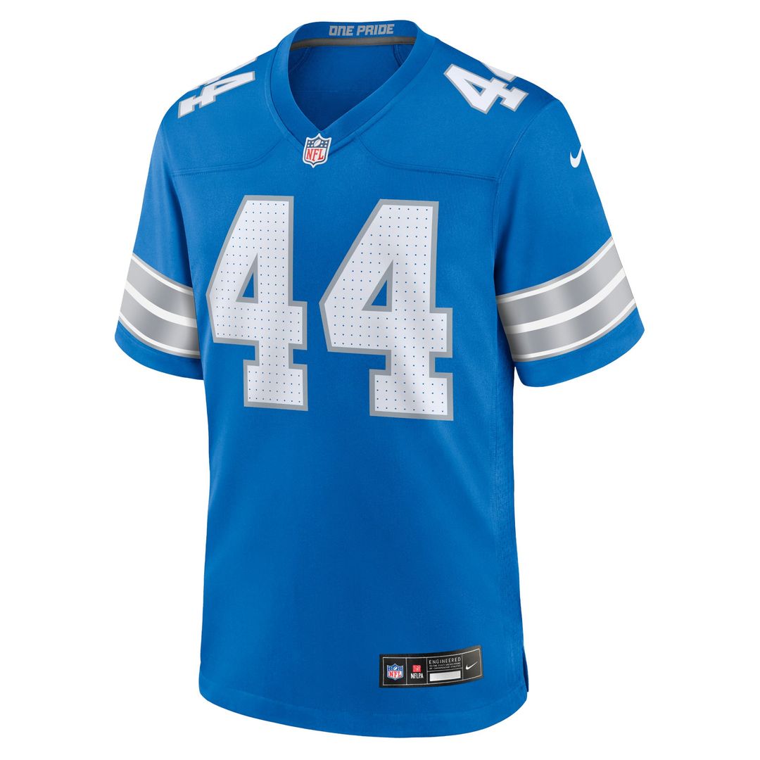 Detroit Lions Malcolm Rodriguez Blue Game Jersey product image 10, provided for visual reference and product detail review