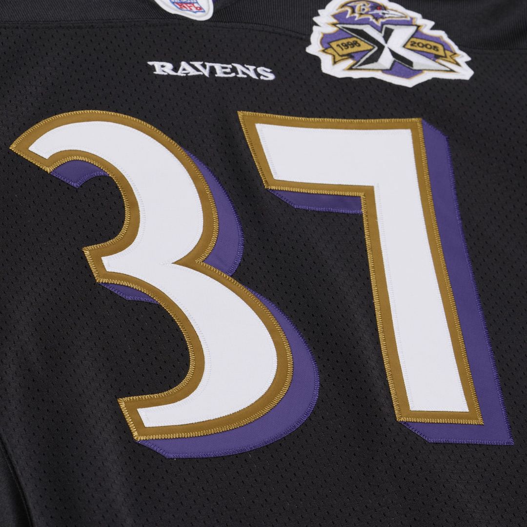 Baltimore Ravens Deion Sanders Black 2005 Authentic Throwback Jersey product image 7, provided for visual reference and