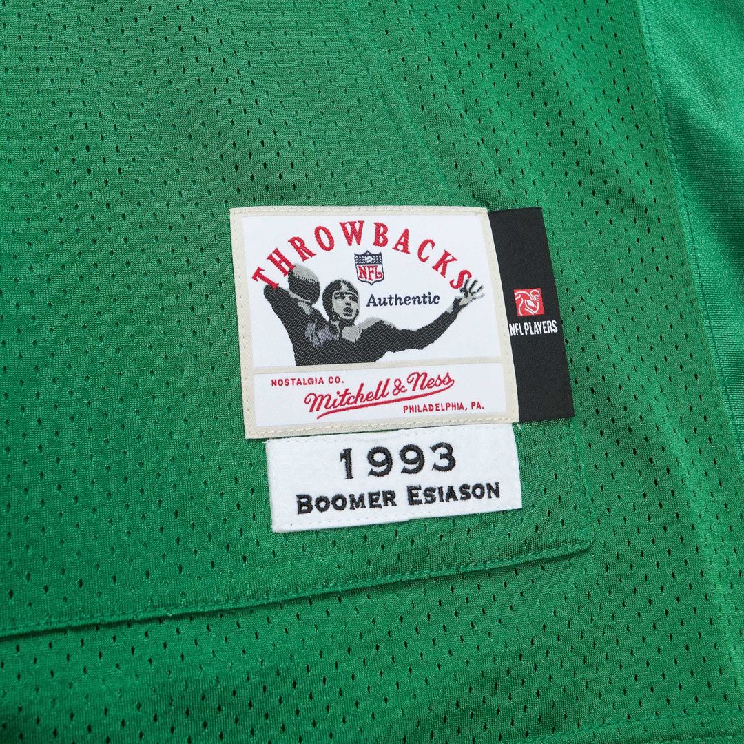 New York Jets Boomer Esiason Kelly Green 1993 Authentic Throwback Retired Player Pocket Jersey product image 6, provided for