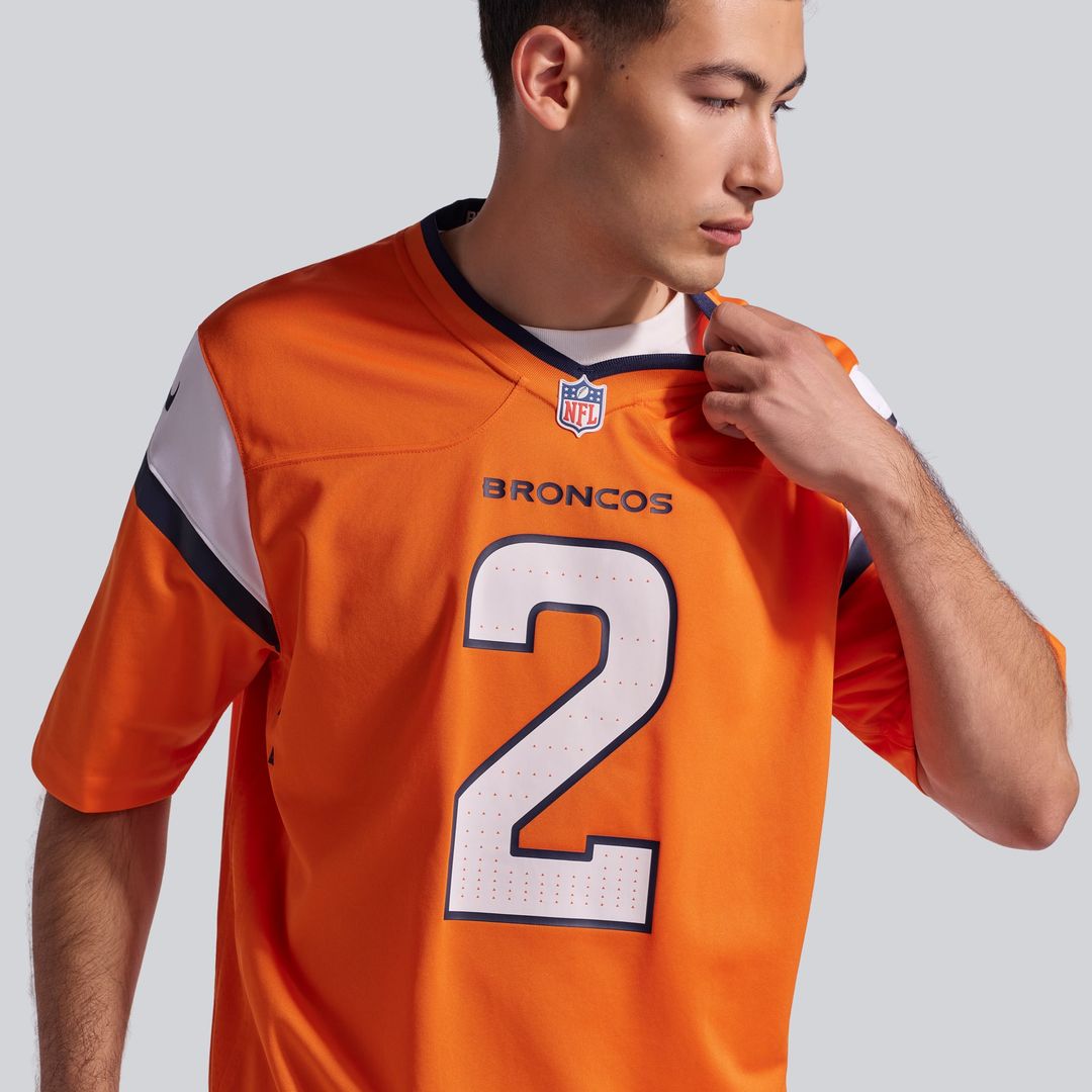 Denver Broncos Patrick Surtain II Orange Team Game Jersey product image 9, provided for visual reference and product detail