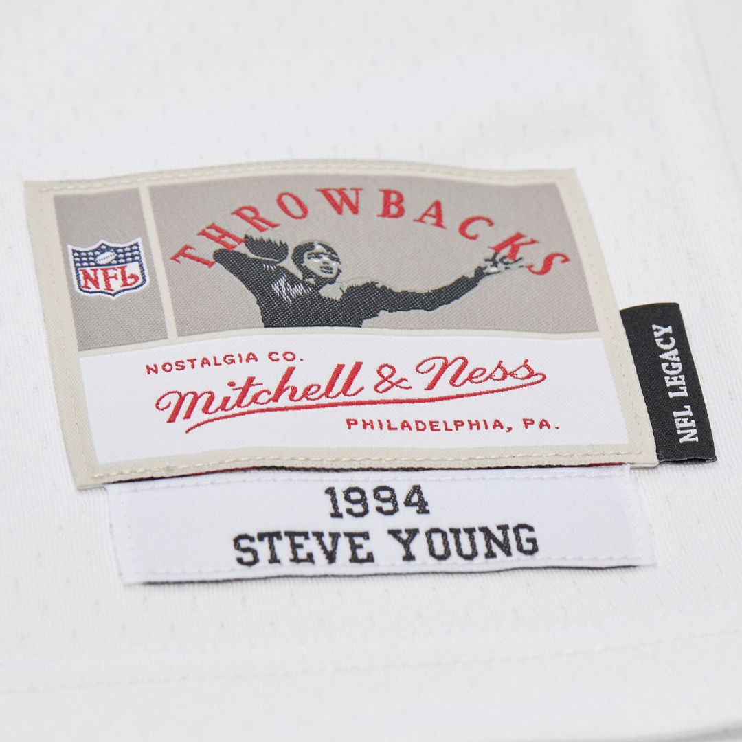 San Francisco 49ers Steve Young White 1994 Legacy Replica Jersey product image 5, provided for visual reference and product