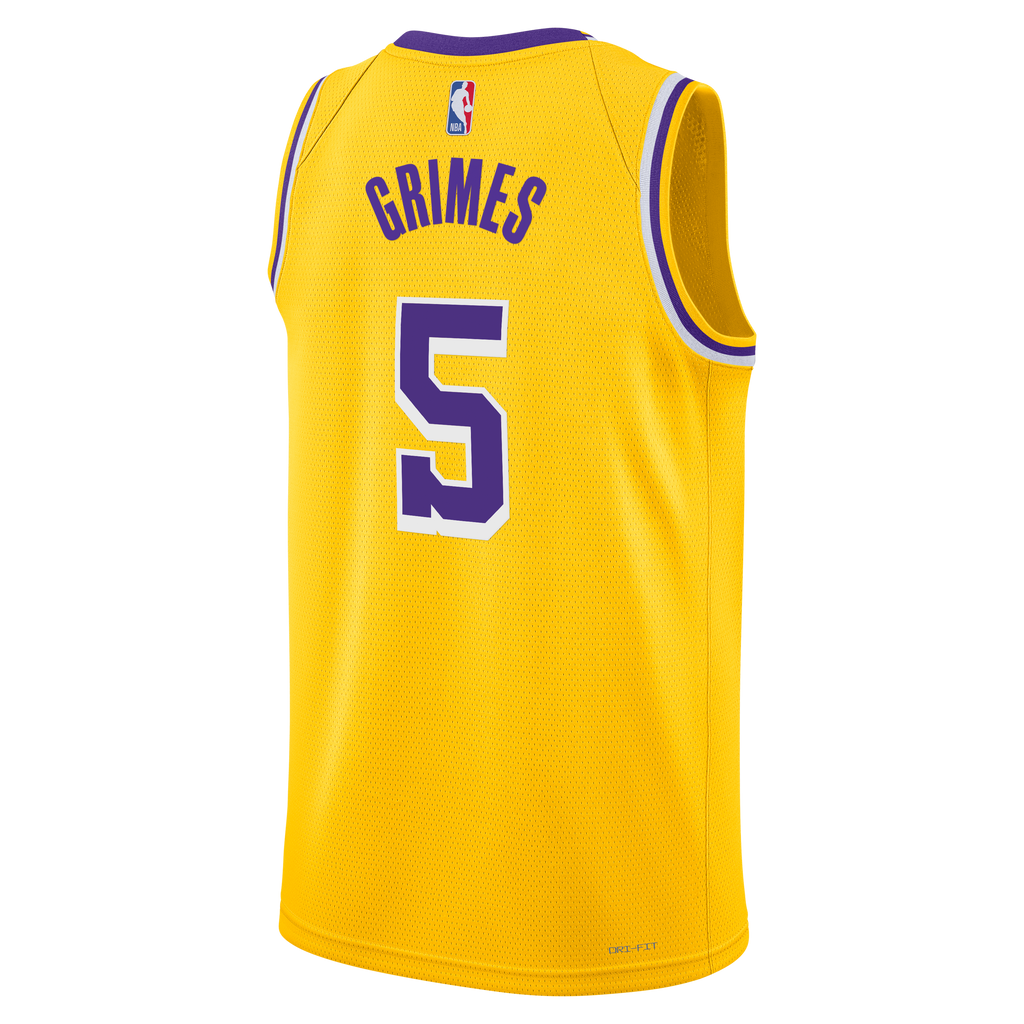 Quentin Grimes Los Angeles Lakers Icon Edition Swingman Jersey - Gold - Unisex product image 4, provided for visual
