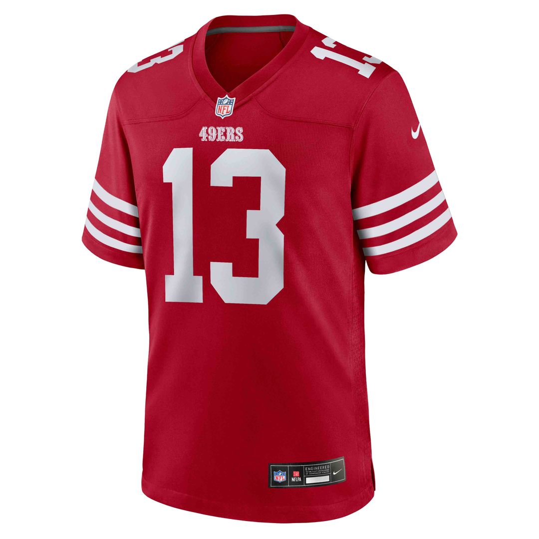 San Francisco 49ers Brock Purdy Scarlet Game Player Jersey product image 2, provided for visual reference and product detail