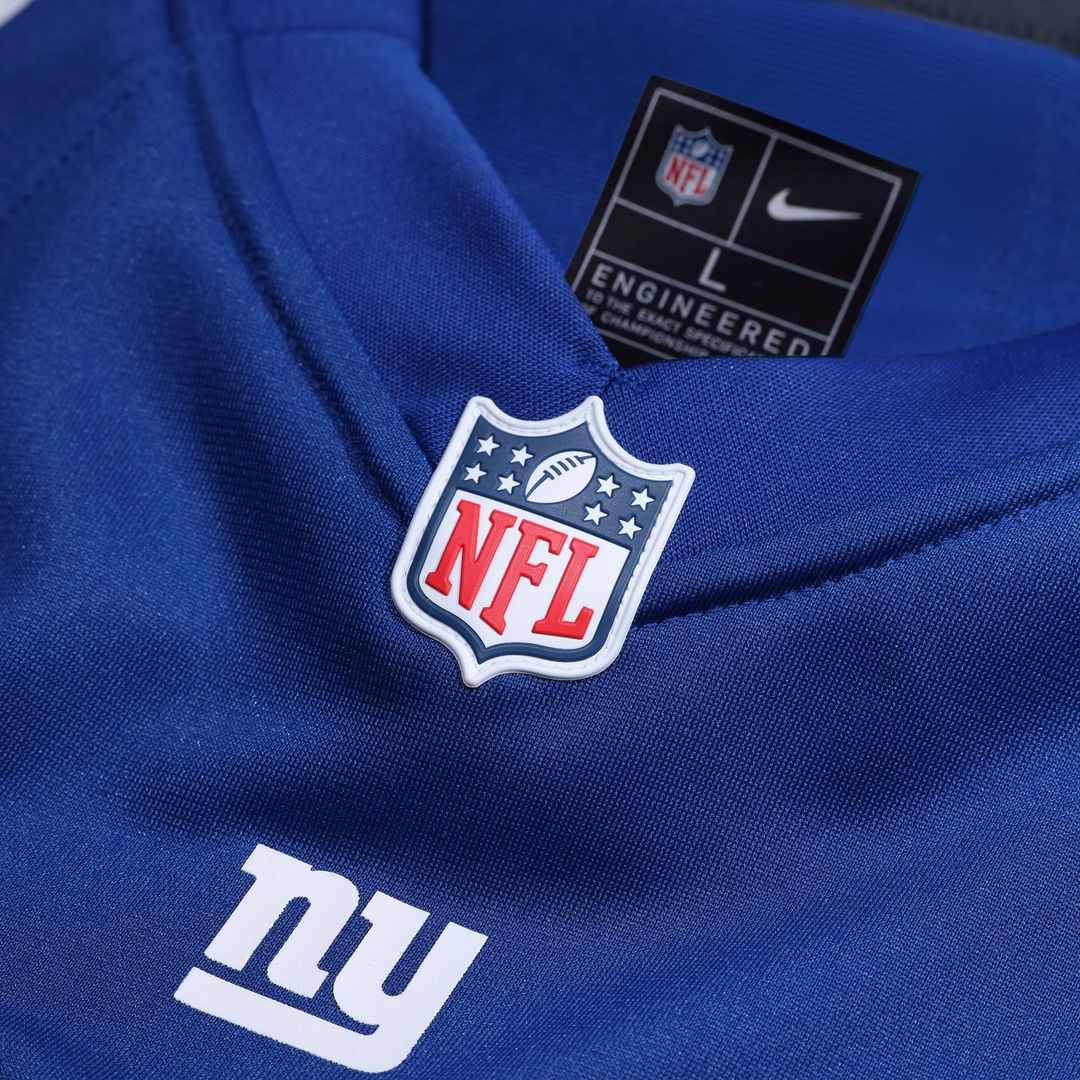 New York Giants Paulson Adebo Royal Team Game Jersey product image 4, provided for visual reference and product detail review