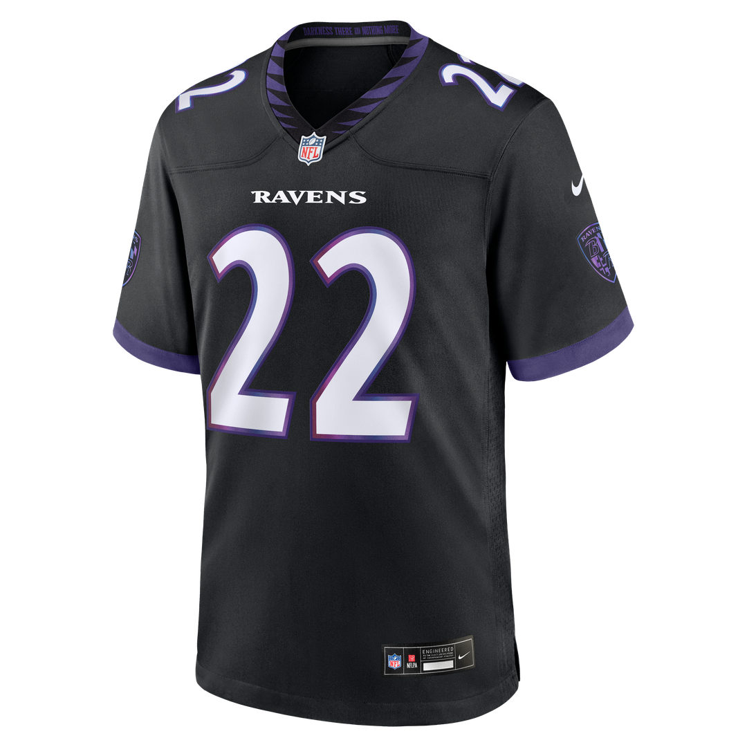 Baltimore Ravens Derrick Henry Black Alternate Game Jersey product image 6, provided for visual reference and product detail