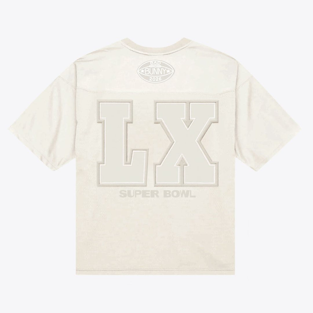 Bad Bunny x Super Tazón Cream Bad Bunny Legacy Jersey product image 2, provided for visual reference and product detail