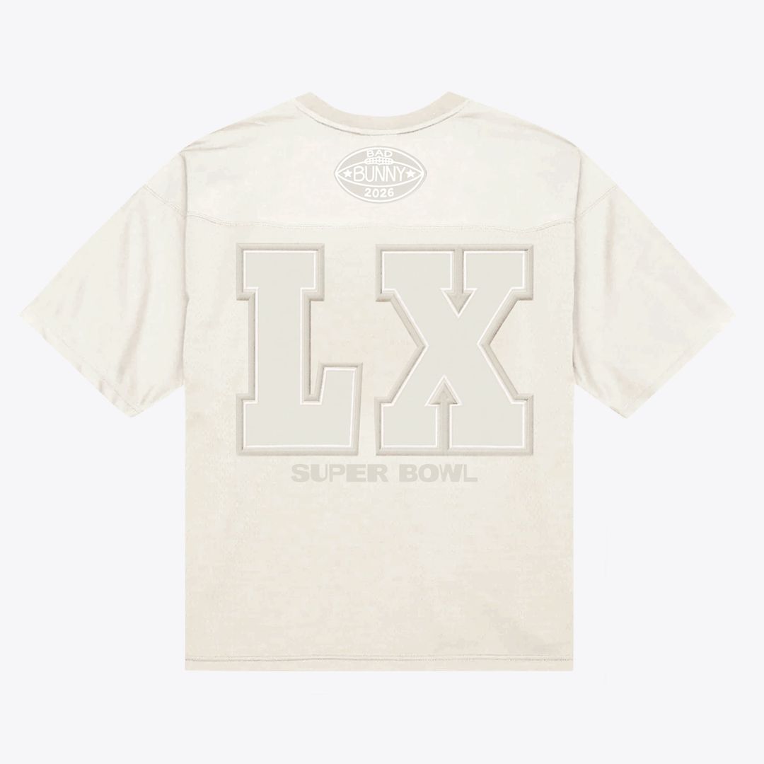 Bad Bunny x Super Tazón Cream Bad Bunny Legacy Jersey product image 2, provided for visual reference and product detail