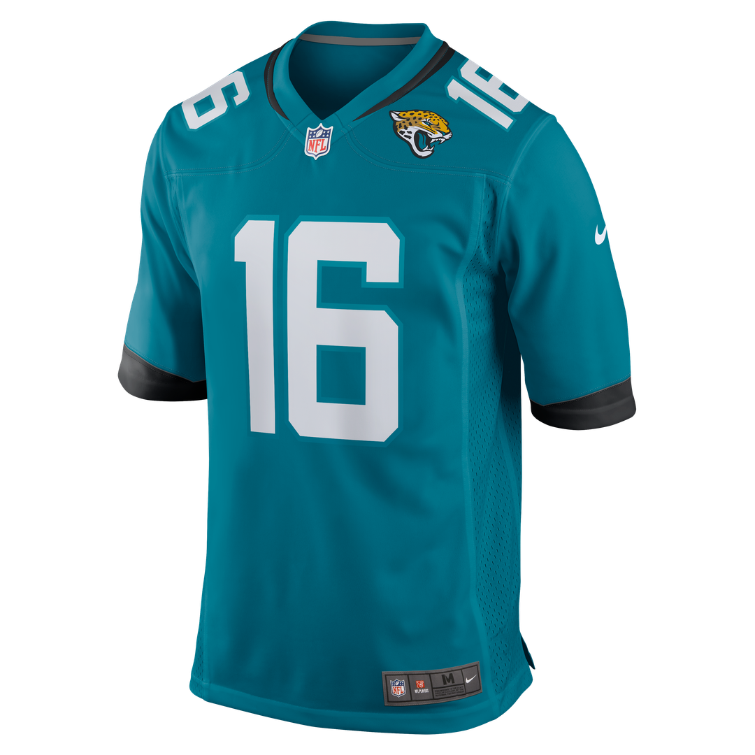 Jacksonville Jaguars Trevor Lawrence Teal Home Game Jersey product image 6, provided for visual reference and product detail
