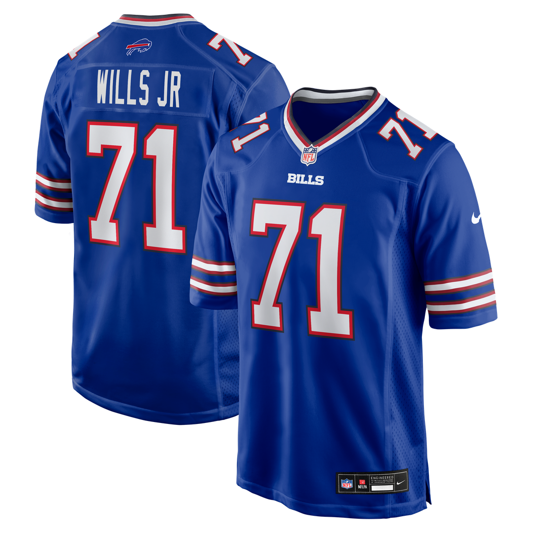 Buffalo Bills Jedrick Wills Jr. Royal Team Game Jersey product image 1, provided for visual reference and product detail