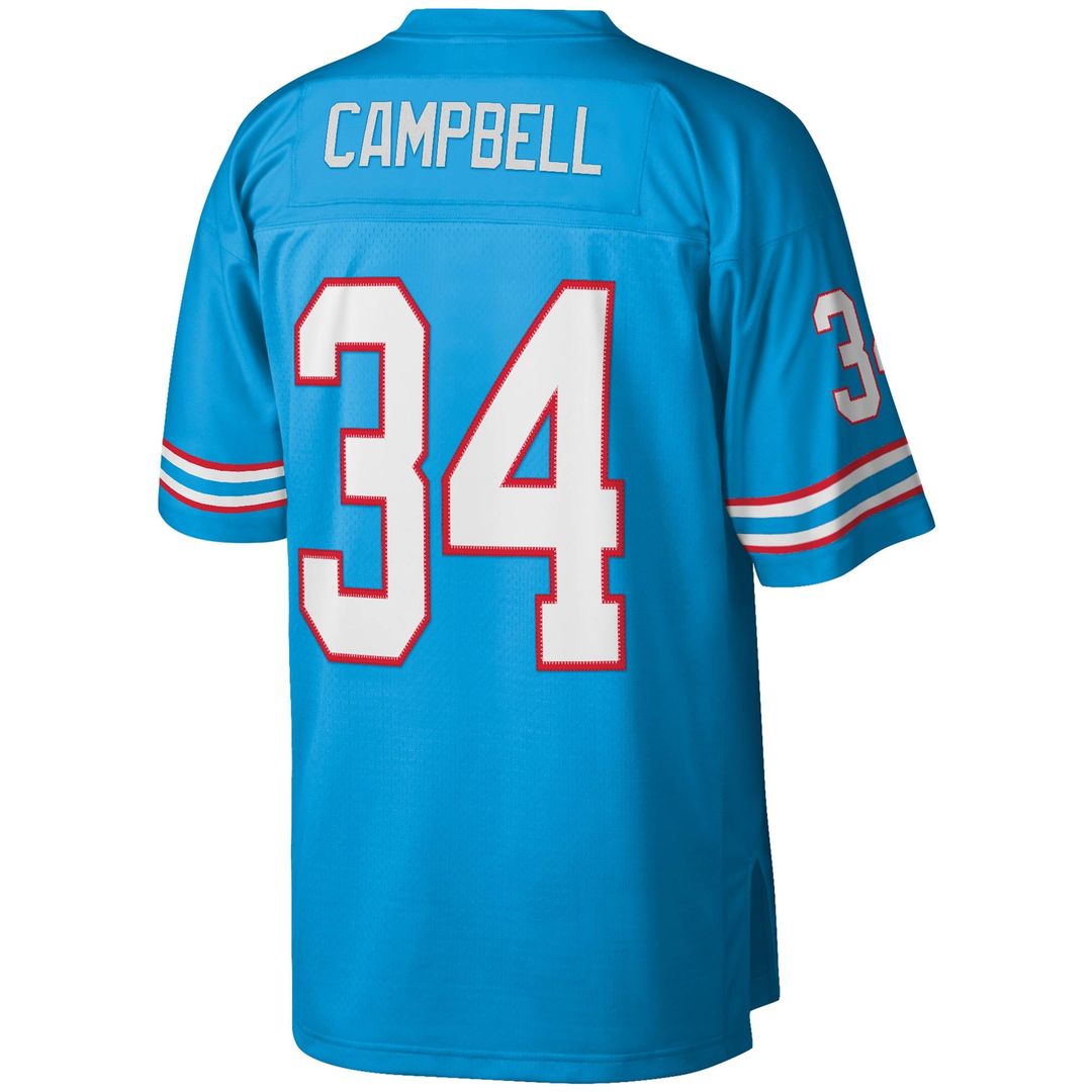 Houston Oilers Earl Campbell Light Blue Legacy Replica Jersey product image 3, provided for visual reference and product