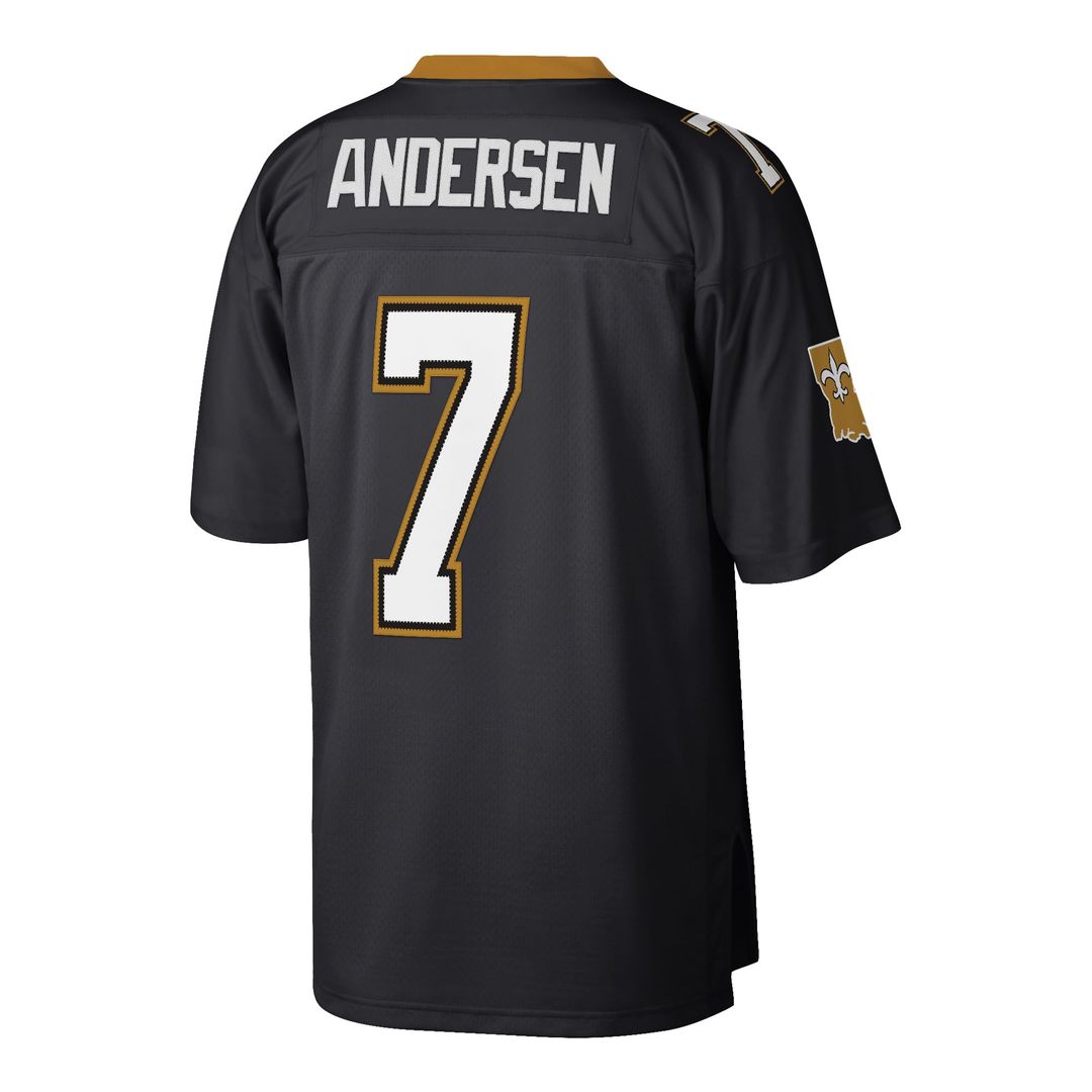 New Orleans Saints Morten Andersen Black Retired Player Legacy Replica Jersey product image 3, provided for visual reference