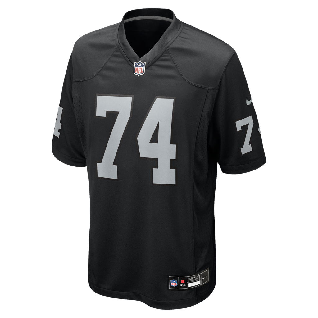 Las Vegas Raiders Kolton Miller Black Game Jersey product image 2, provided for visual reference and product detail review