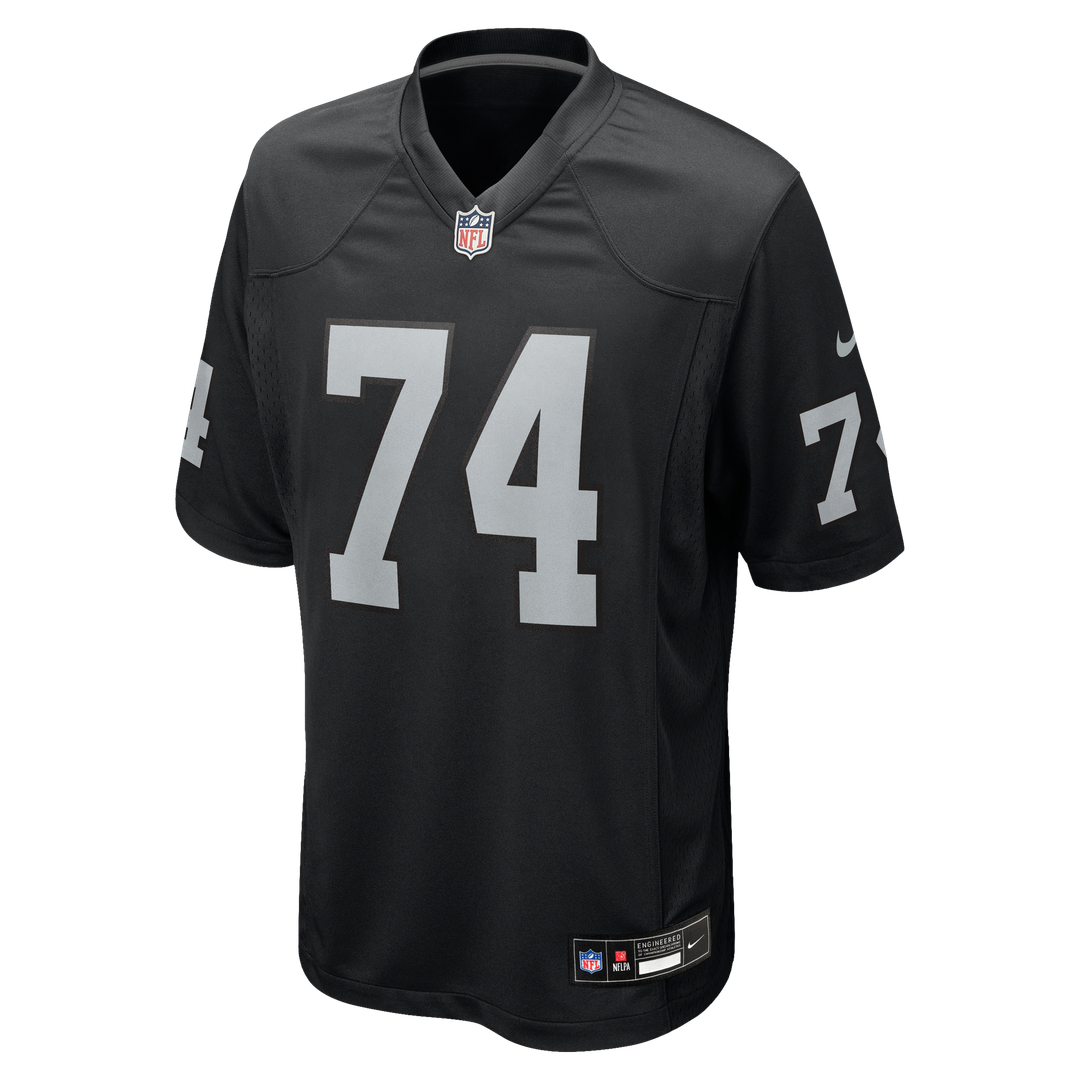 Las Vegas Raiders Kolton Miller Black Game Jersey product image 2, provided for visual reference and product detail review