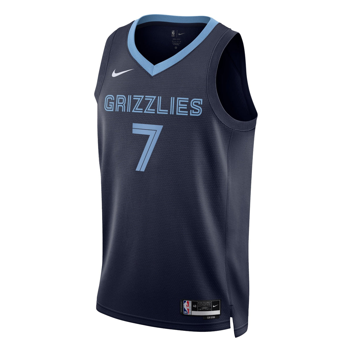 Santi Aldama Memphis Grizzlies Icon Edition Swingman Jersey - Navy - Unisex product image 2, provided for visual reference
