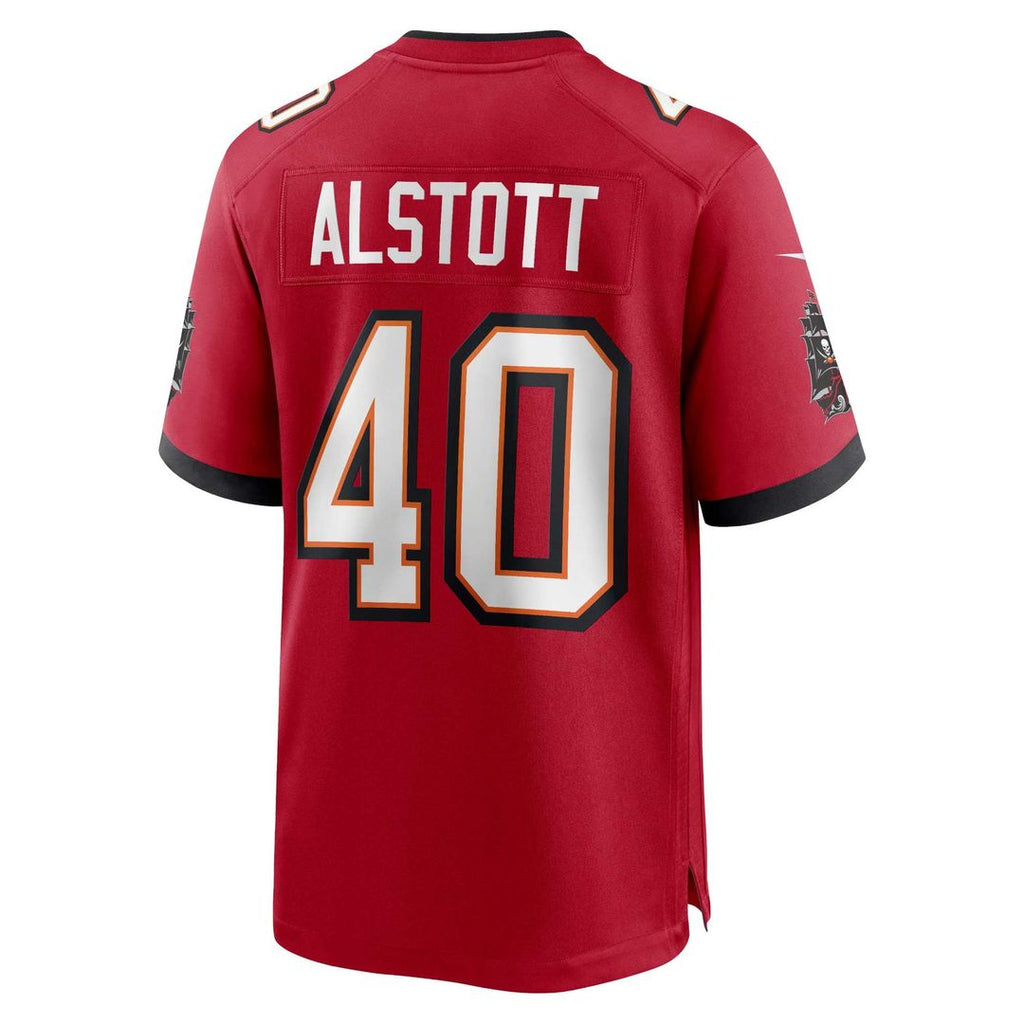 Tampa Bay Buccaneers Mike Alstott Red Retired Player Game Jersey product image 4, provided for visual reference and product