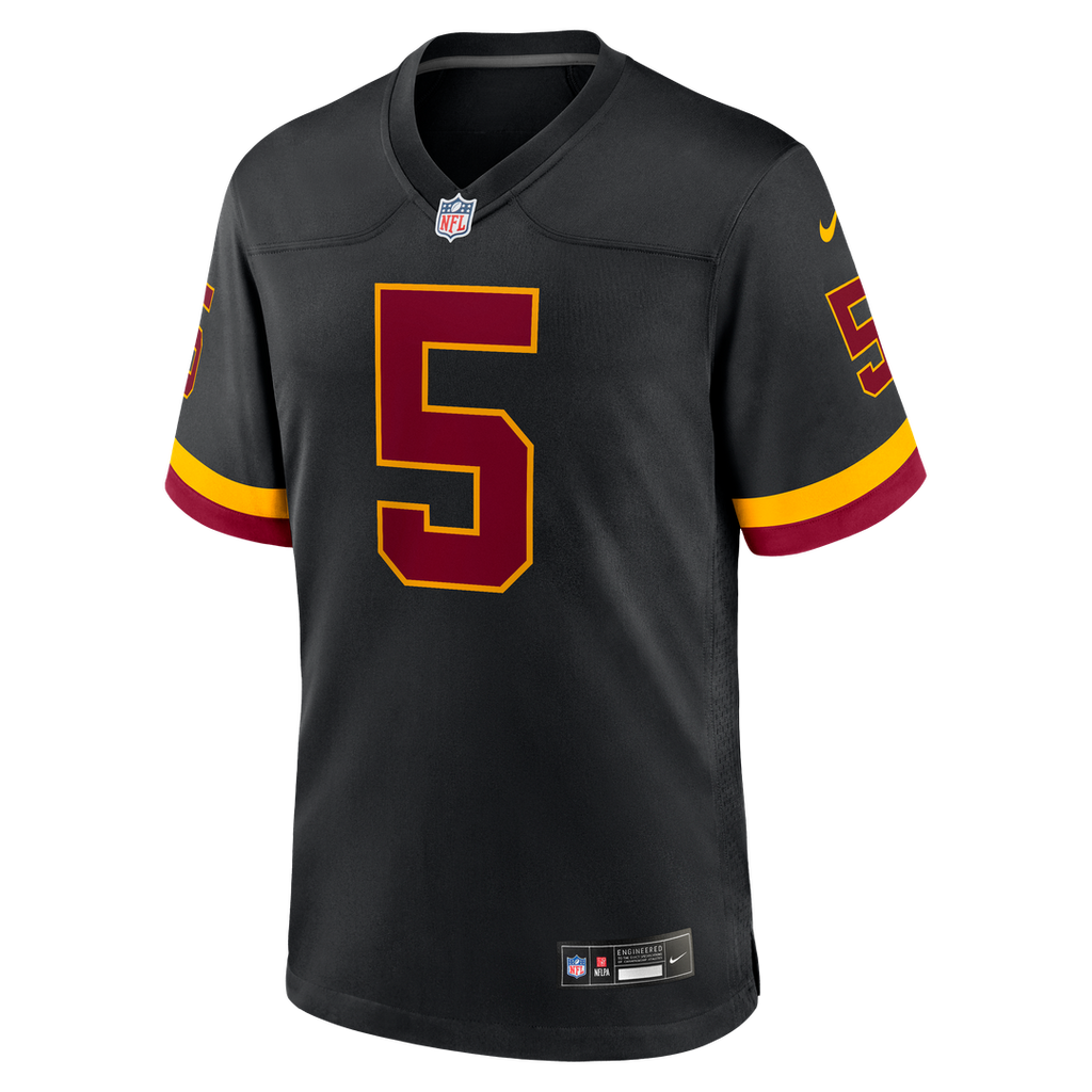 Hail Raiser Men Washington Commanders Jayden Daniels Black Alternate Game Jersey product image 6, provided for visual