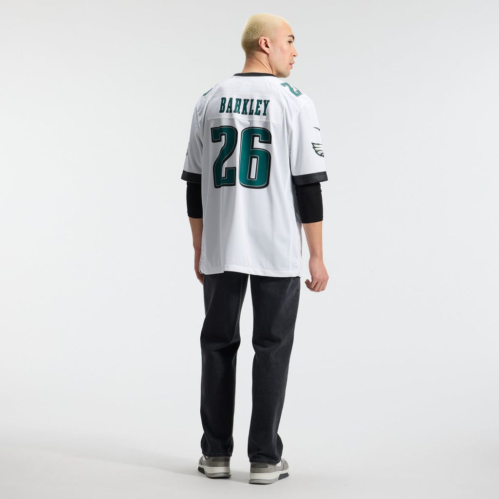 Philadelphia Eagles Saquon Barkley White Game Jersey product image 5, provided for visual reference and product detail review
