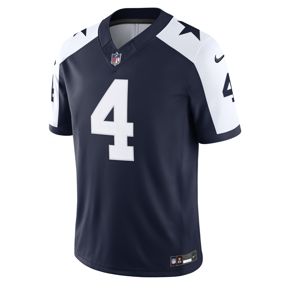 Dallas Cowboys Dak Prescott White Vapor F.U.S.E. Stitched Limited Jersey product image 8, provided for visual reference and