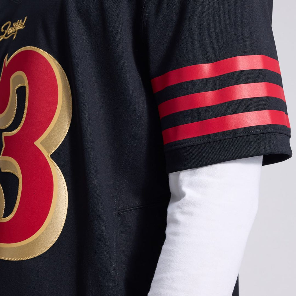 San Francisco 49ers Brock Purdy Black Rivalries Collection Stitched Limited Jersey product image 15, provided for visual