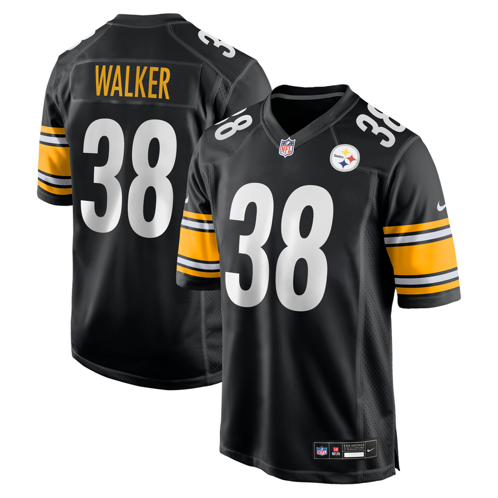 Pittsburgh Steelers Mykal Walker Black Team Game Jersey product image 1, provided for visual reference and product detail