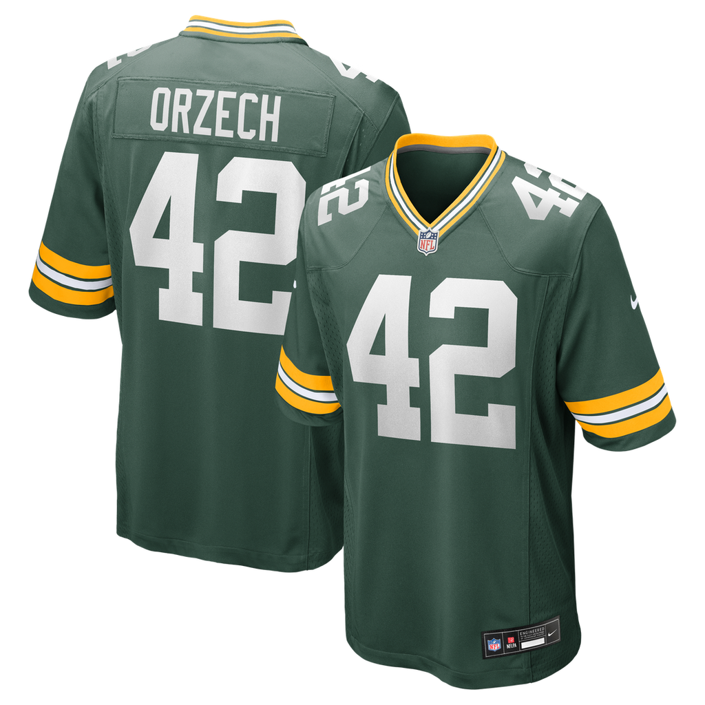 Green Bay Packers Matt Orzech Green Game Jersey product image 1, provided for visual reference and product detail review