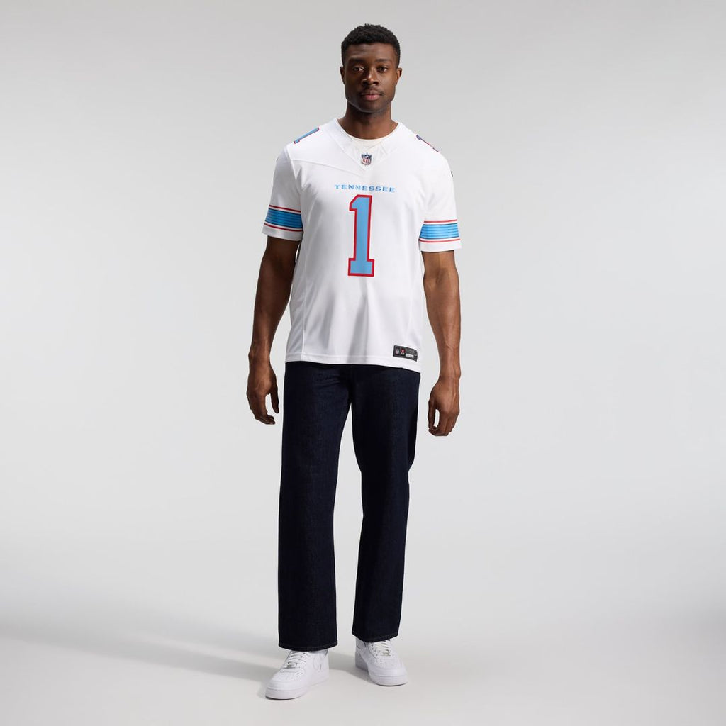 Tennessee Titans Cameron Ward Light Blue Team Vapor F.U.S.E. Stitched Limited Jersey product image 32, provided for visual