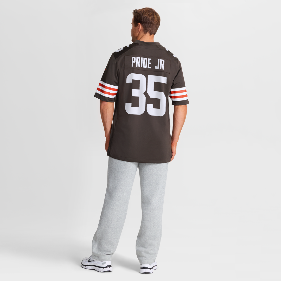 Cleveland Browns Toriano Pride Jr. Brown Team Game Jersey product image 3, provided for visual reference and product detail