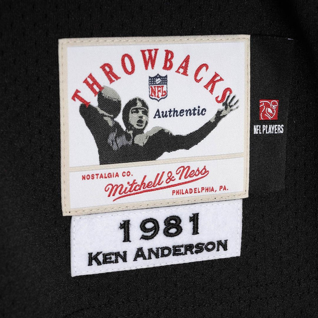 Cincinnati Bengals 1981 Ken Anderson Black Authentic Throwback Retired Player Jersey product image 5, provided for visual