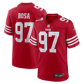 San Francisco 49ers Nick Bosa Scarlet Team Game Jersey product image 1, provided for visual reference and product detail