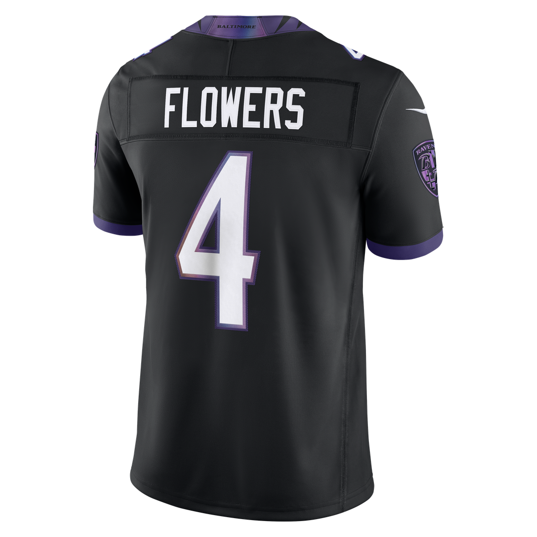 Baltimore Ravens Zay Flowers Black Alternate Alternate Vapor F.U.S.E. Stitched Limited Jersey product image 6, provided for