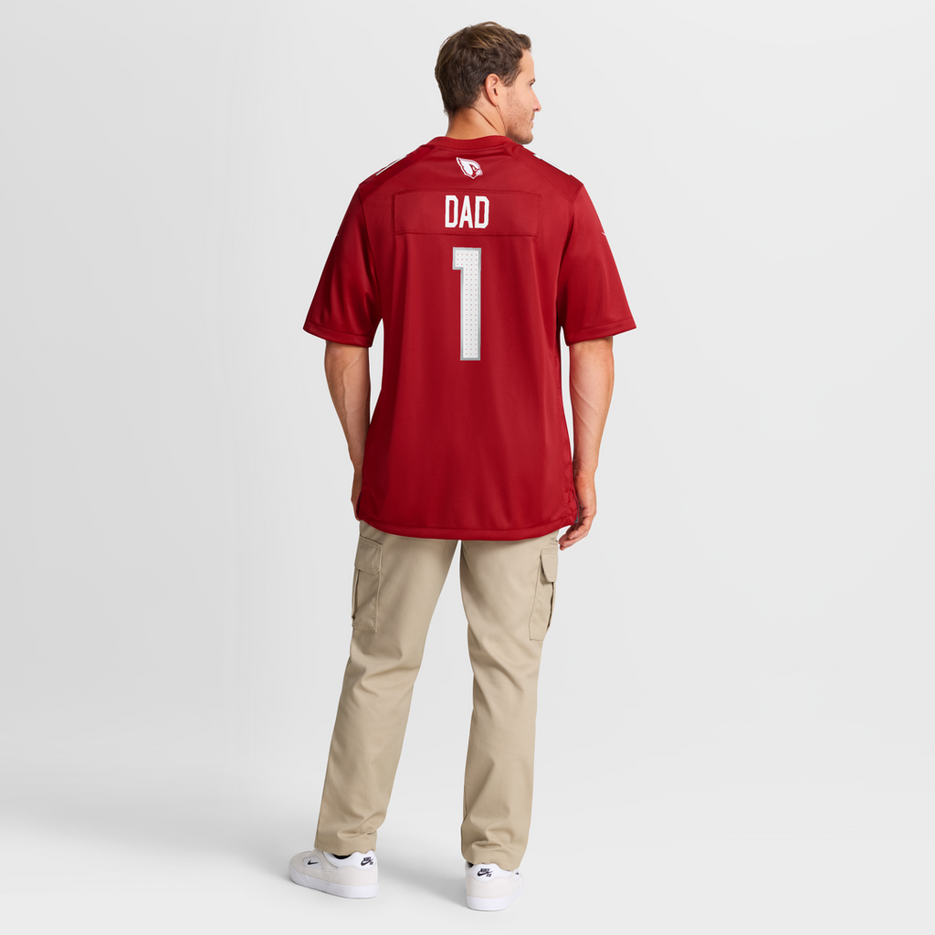 Arizona Cardinals Number 1 Dad Cardinal Game Jersey product image 8, provided for visual reference and product detail review