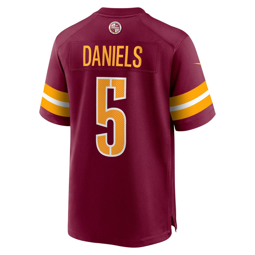 Washington Commanders Jayden Daniels Burgundy Player Game Jersey product image 3, provided for visual reference and product