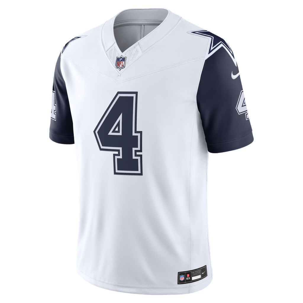 Dallas Cowboys Dak Prescott White Alternate Vapor F.U.S.E. Stitched Limited Jersey product image 5, provided for visual