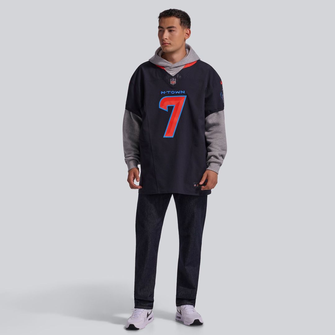 Houston Texans C.J. Stroud Navy Alternate 2 Vapor F.U.S.E. Elite Jersey product image 4, provided for visual reference and