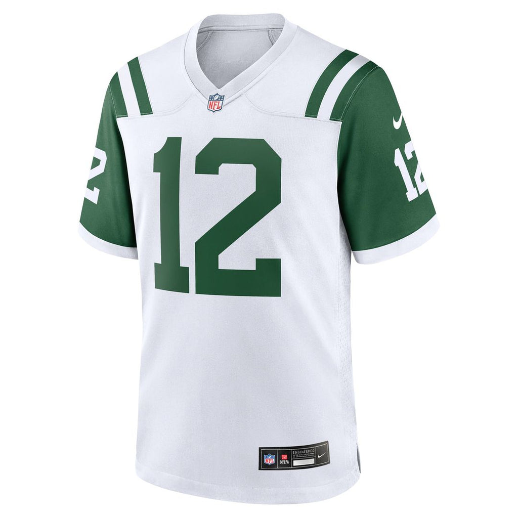 New York Jets Joe Namath White Classic Alternate Retired Player Game Jersey product image 2, provided for visual reference