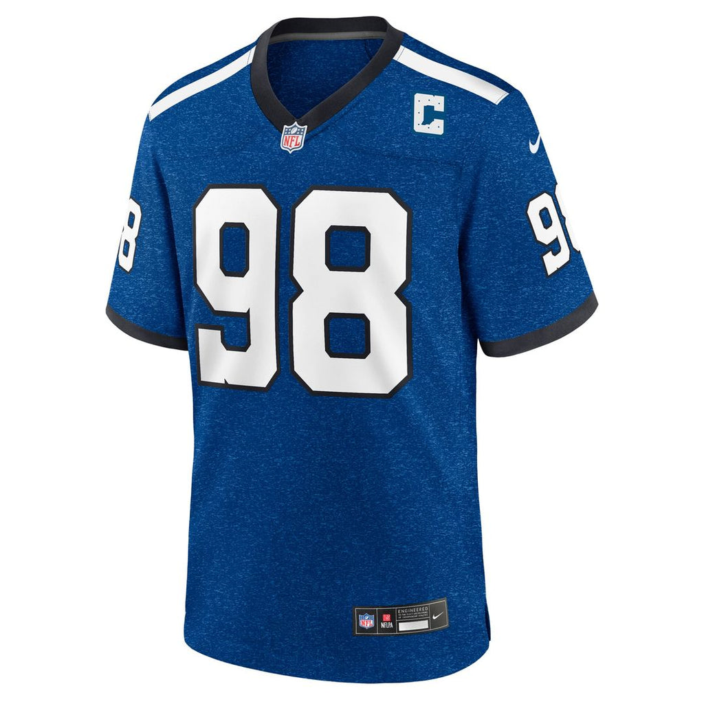 Indianapolis Colts Tony Siragusa Blue Retired Player Alternate Game Jersey product image 8, provided for visual reference