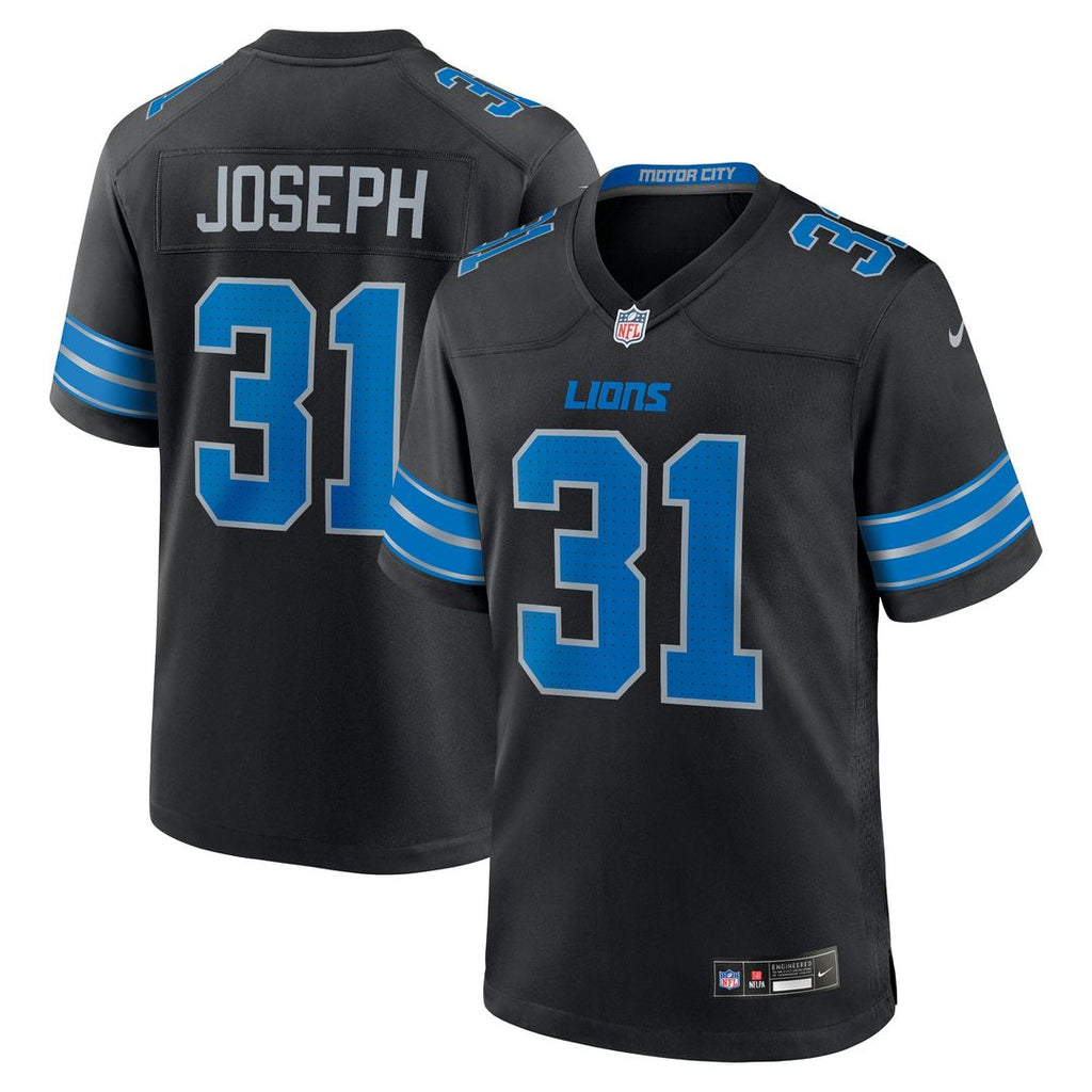 Detroit Lions Kerby Joseph Black Alternate Game Jersey product image 4, provided for visual reference and product detail
