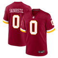 Washington Commanders Mike Sainristil Burgundy Game Jersey product image 1, provided for visual reference and product detail