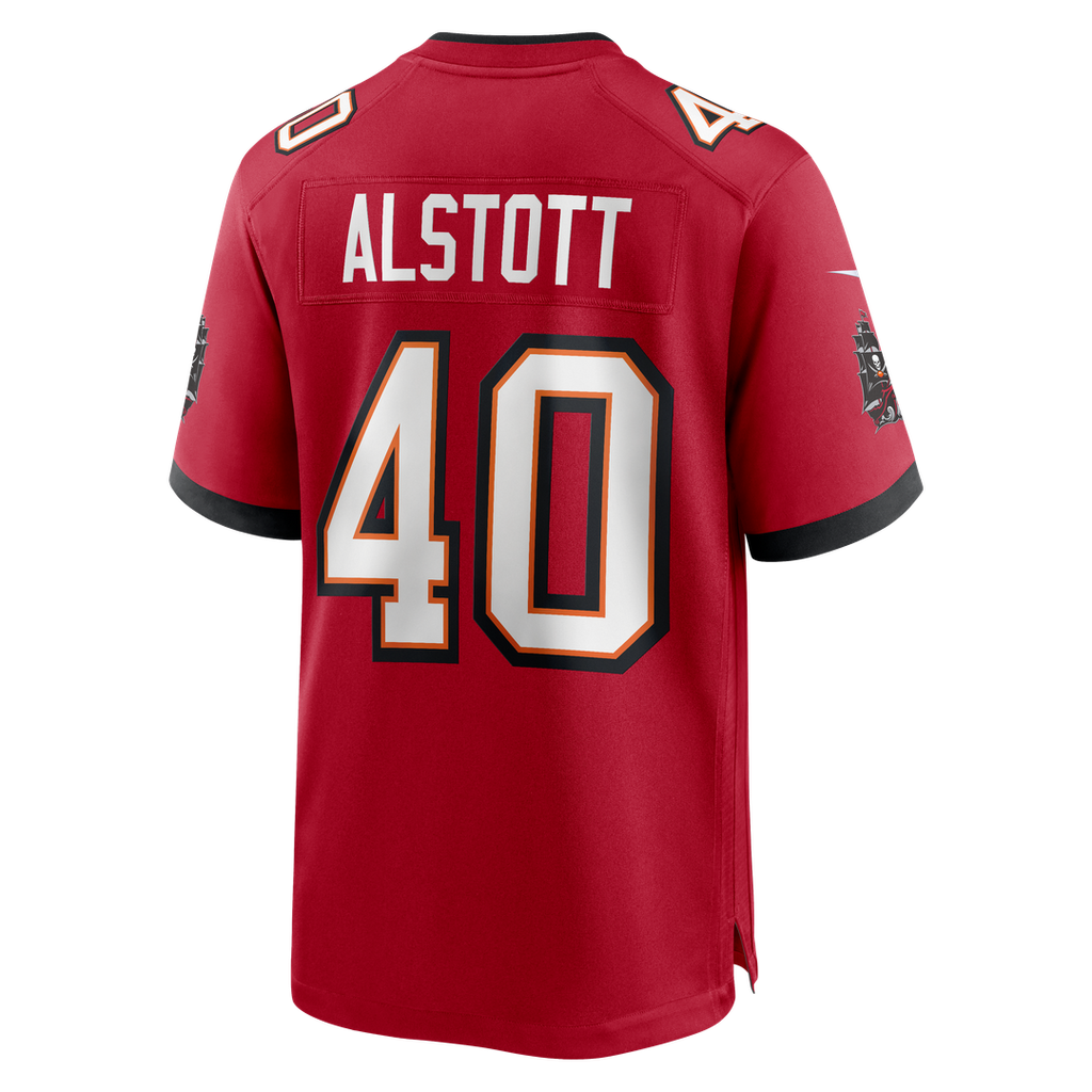 Tampa Bay Buccaneers Mike Alstott Red Retired Player Game Jersey product image 3, provided for visual reference and product