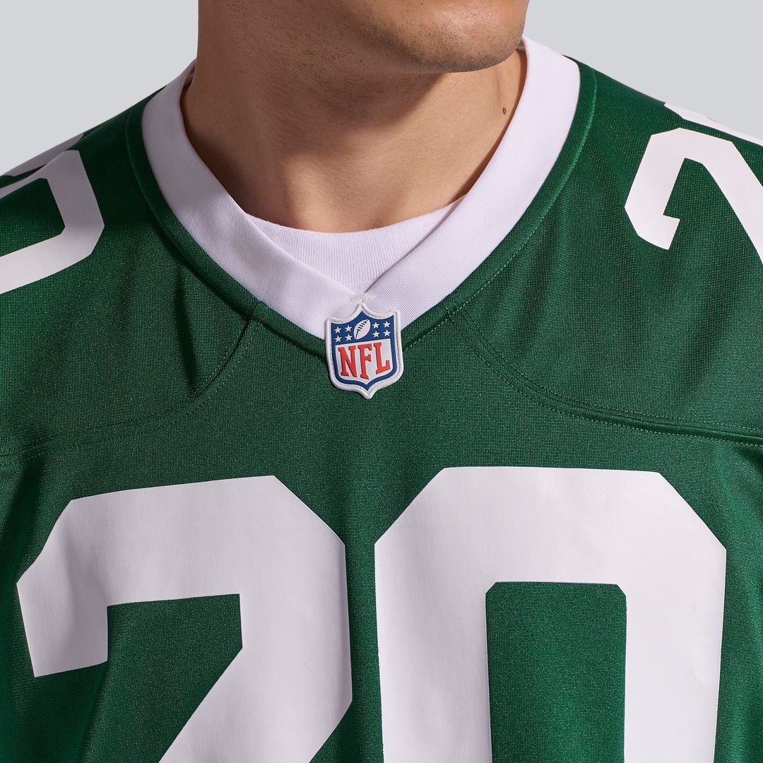 New York Jets Breece Hall Legacy White Game Jersey product image 14, provided for visual reference and product detail review