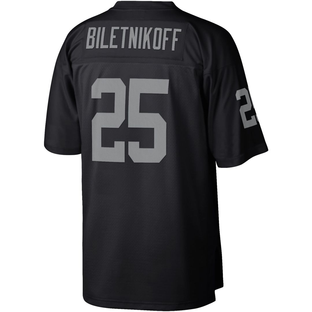 Las Vegas Raiders Fred Biletnikoff Black Legacy Replica Jersey product image 3, provided for visual reference and product