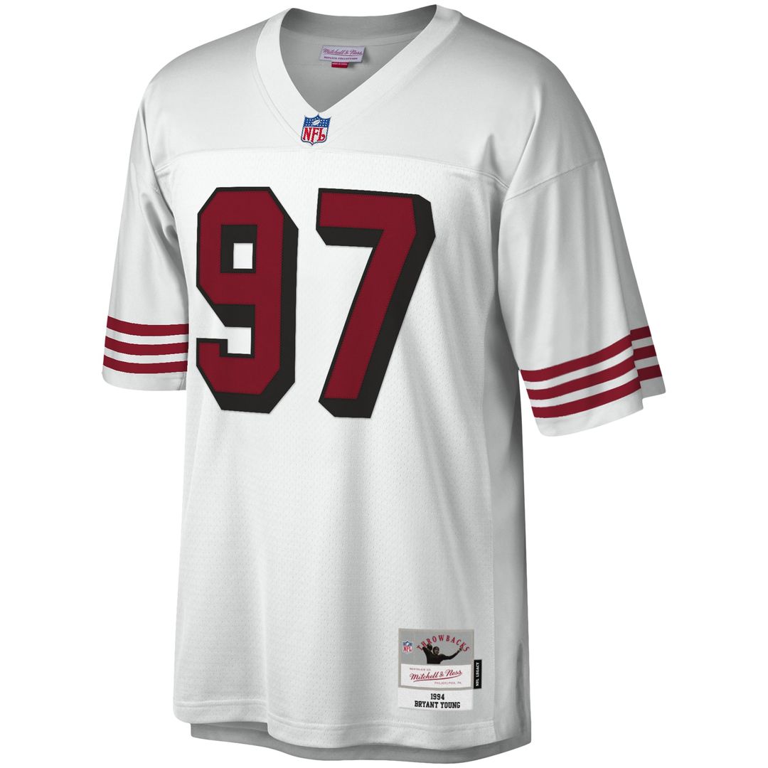 San Francisco 49ers Bryant Young White Legacy Replica Jersey product image 5, provided for visual reference and product