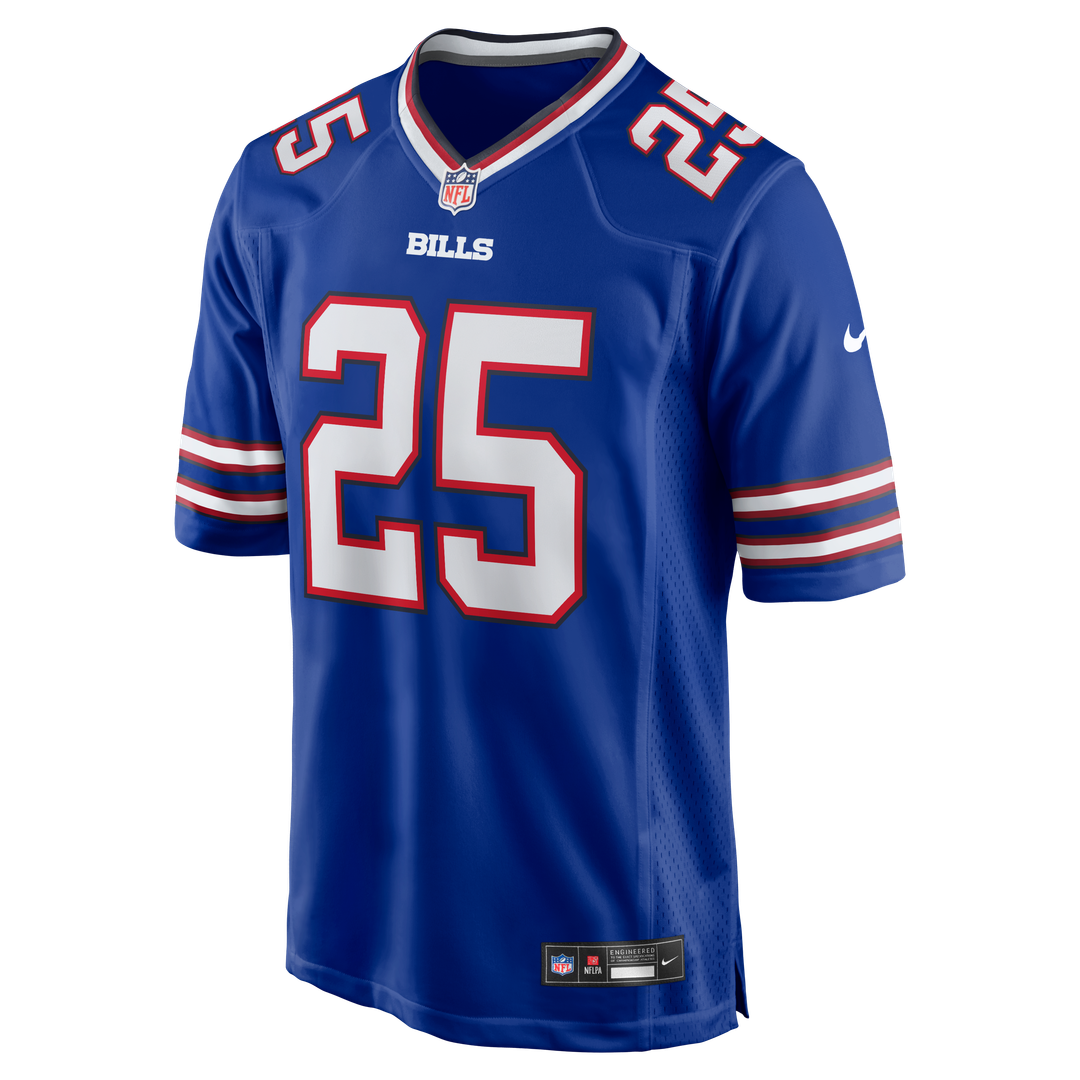 Buffalo Bills Ty Johnson Royal Team Game Jersey product image 2, provided for visual reference and product detail review