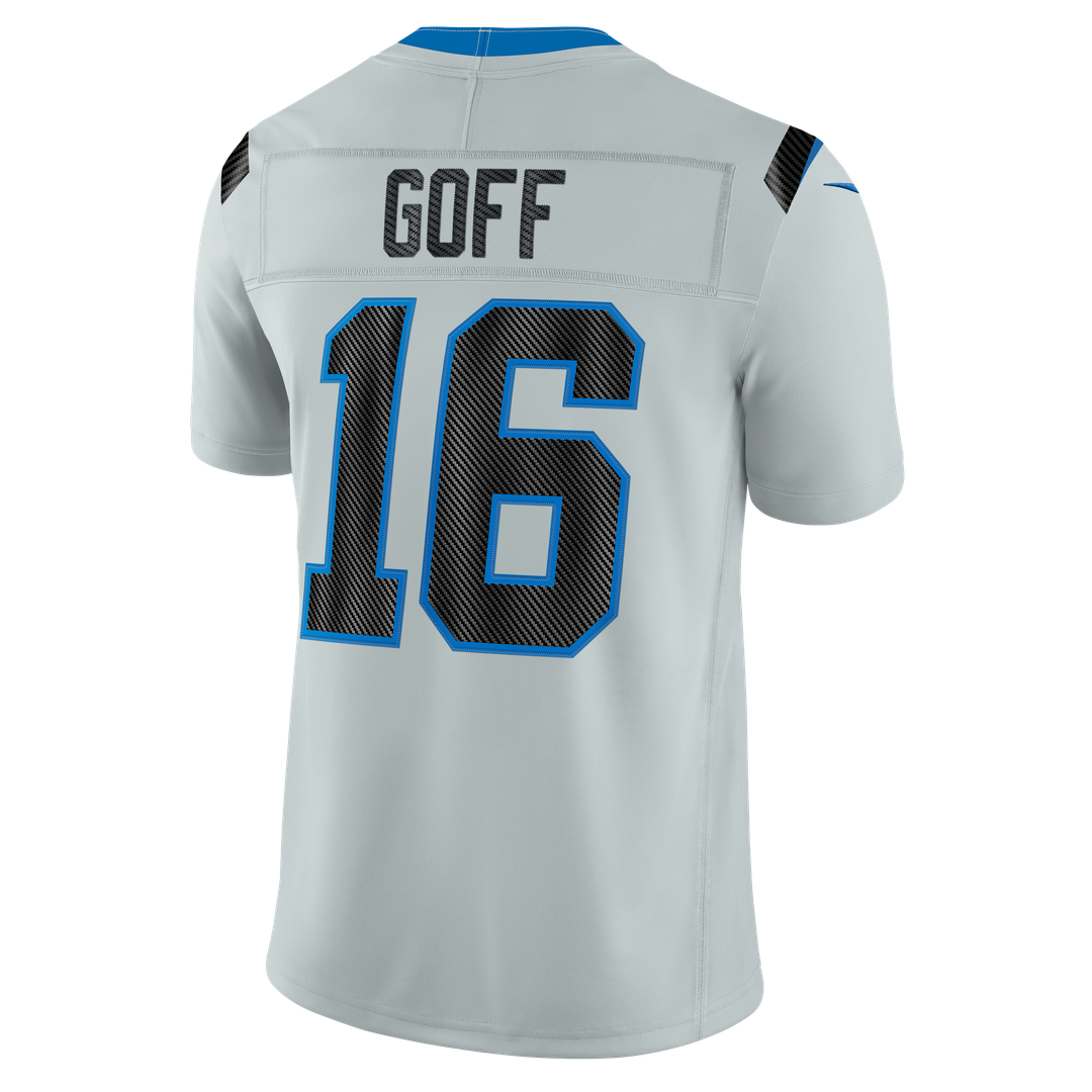 Detroit Lions Jared Goff Silver 2026 Rivalries Collection Stitched Limited Jersey product image 3, provided for visual